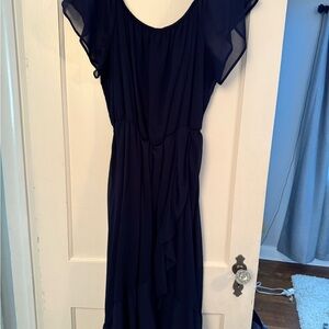 Modcloth Midnight Blue Asymmetrical Dress